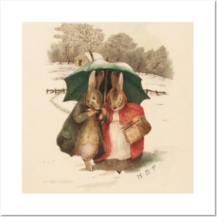 “A Happy Pair” by Beatrix Potter Posters and Art